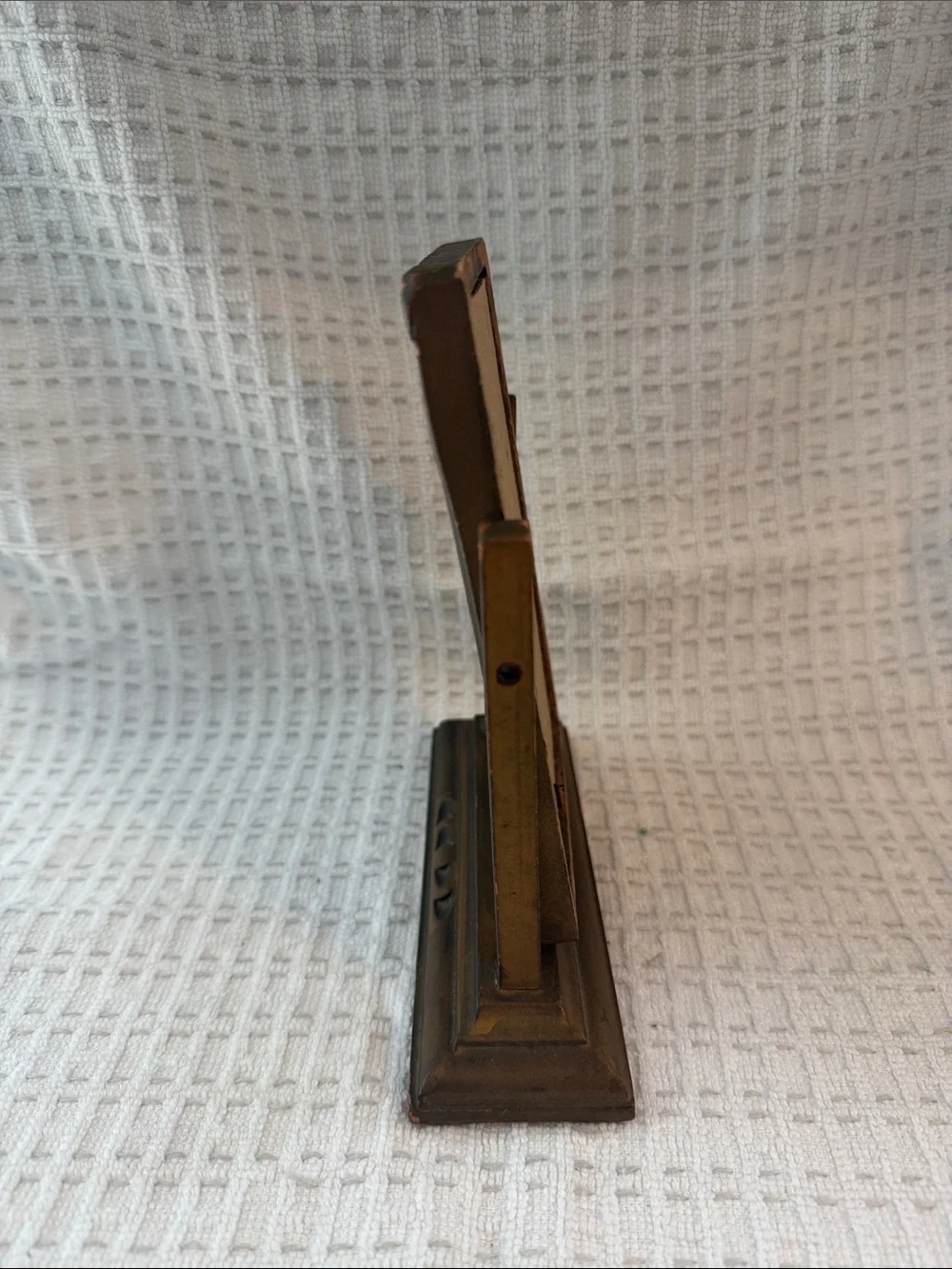 Vintage wood swivel gold bronzed picture frame